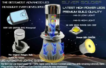 2015 Hot sale auto H4 H/L Beam 40W car led headlight