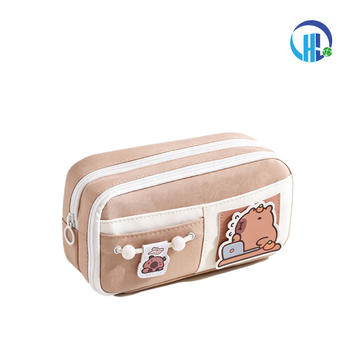 Tempat Pensil Tikus Kartun Lucu dengan Desain Keju