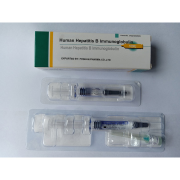 Injection d&#39;immunoglobuline à l&#39;hépatite B humaine avec 100 IU