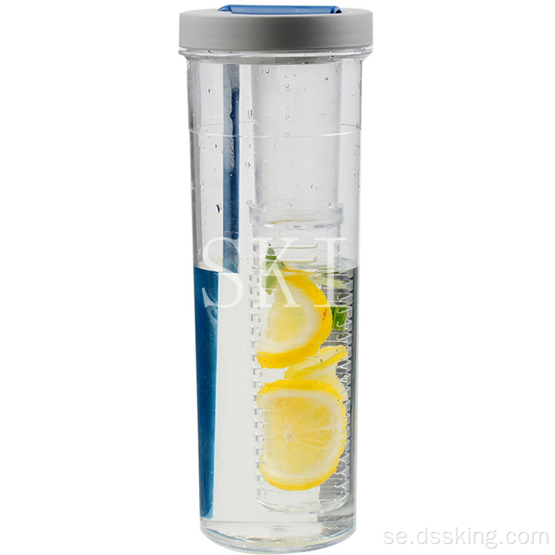 Filtervattenkopp med sugrör stor kapacitet citron kopp