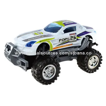 Friction power cross-country toy vehicle