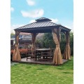 12' x 14' Hardtop Gazebo Outdoor Galvanized