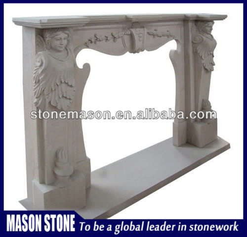 Beautiful marble indoor used fireplaces