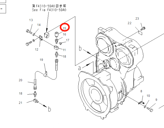 شاحنة قلابة GENUINE KOMATSU HD1500-5 BREATHER 568-60-15330