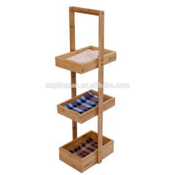 Cremagliera del bagno di bambù di 2015 nuova moda, scaffale di stoccaggio del salone