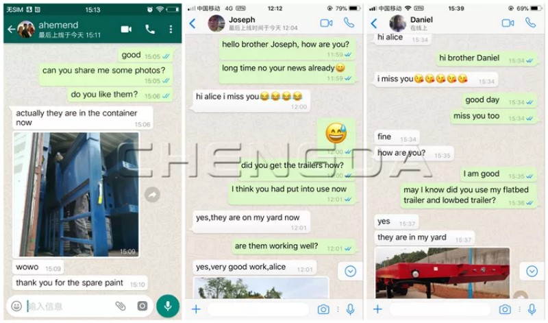 Chengda flatbed trailer customer visit