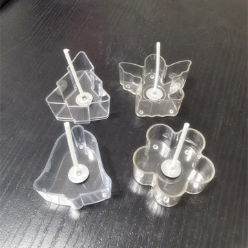 Flower shape plastic up for candle