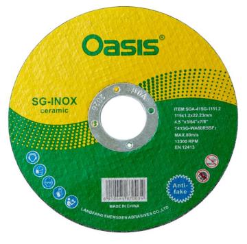 Oasis 4-1/2\" 115x1.2x22.23 Super Thin Abrasives Cutting Disc for INOX/Metal/Stainless Steel