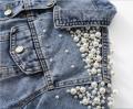 2021 Cườm Studded Denim Lady Blouse Jacket Tùy chỉnh