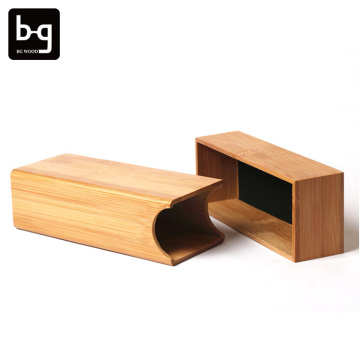 Bamboo Cubic Box Drawer Sunglasses Case with Custom Logo