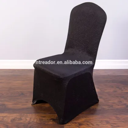 rose embossed stretch banquet chair cover