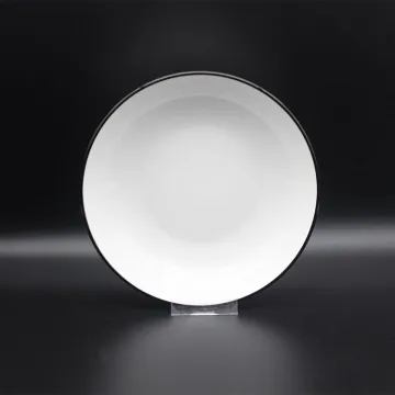 Factory Stocked 8.25'' White Ceramic Dinner Plate