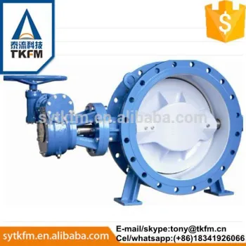 TKFM factory directly sale gear operation low pressure double eccentric electric butterfly valve seal ring