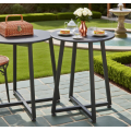 Modern Industrial Style Iron Side Table in Black