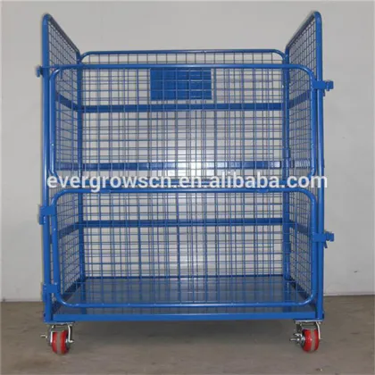 Folding supermarket warehouse Hotel Housekeeping Maid Cart Trolley