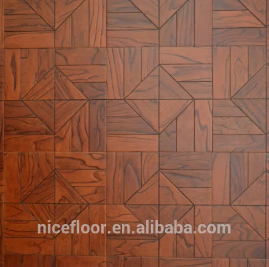 Layered solid parquet wood flooring N5 ELM PARQUET FLOOR