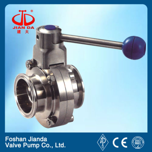 Stainless steel sanitary quick-install butterfly valve