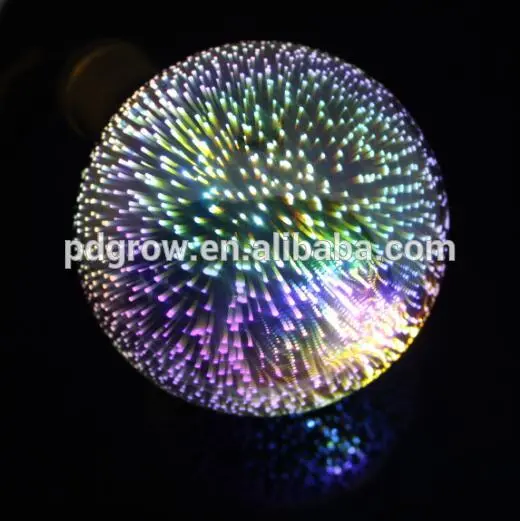 Designed specifically for decoration Antique Led Filament Light G125/G40 3D led bulb christmas fireworks light indoor e27