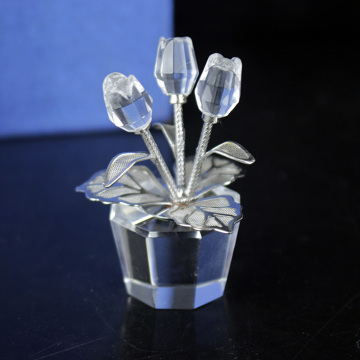 Clear Crystal Flower Pot for Home Decoration - Factory Supply