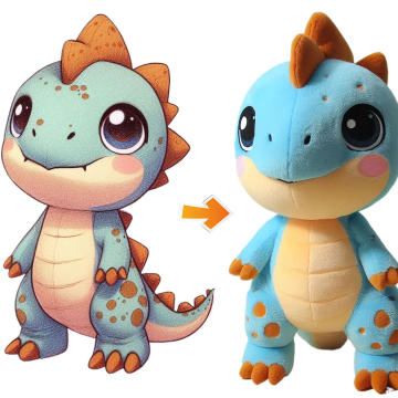 Juguete de felpa de dinosaurio suave personalizado - Regalo popular para niños