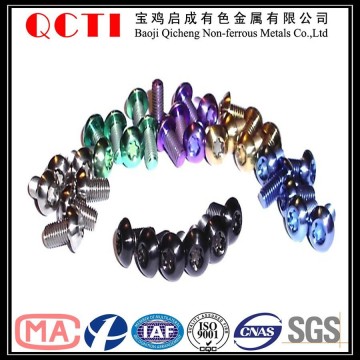 kinds of clolours anodized titanium screws in parts