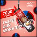 필리핀 R &amp; M Monster 7000 퍼프 일회용 vape