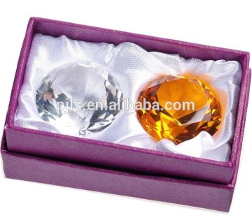 60mm Color glass diamond paperweights Sold by Pair China Manufacturer