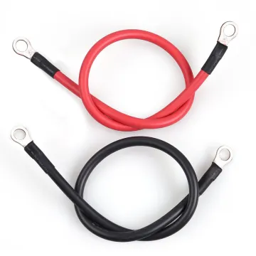Custom 3/0 Gauge 12 Inch Solar Power AWG Battery Cables for Inverter Golf Cart Car RV