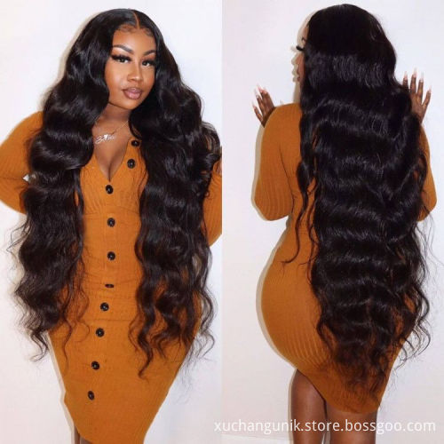 Uniky Brazilian body wave hd lace closure wig Human Hair Lace Front Wig Remy HD Lace Wigs for Black Wholesale Transparent Swiss