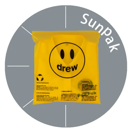 apparel cpe frosted zipper plastic ziplock bag