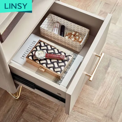 Linsy European White Bedside Cabinet Table LH001B1-A