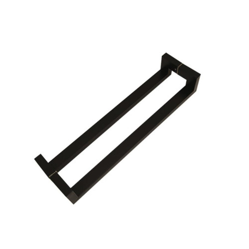 Black door Rectangular Offset Pull handle