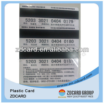 magnetic ticket/plastic magnetic tickets/pvc magnetic ticket card