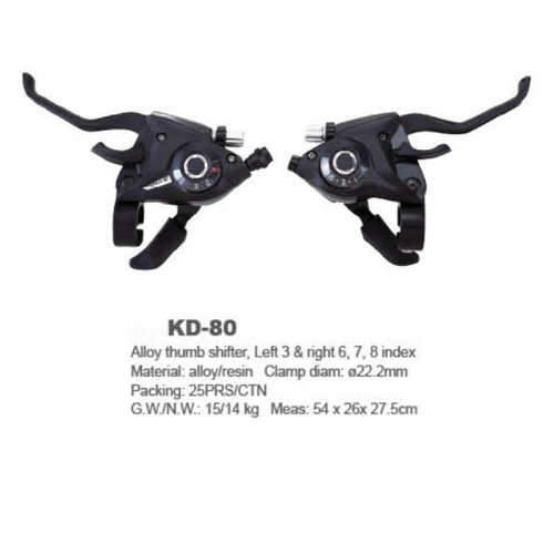 Set Derailleur Basikal Depan / Belakang Alloy Thumb Shifter