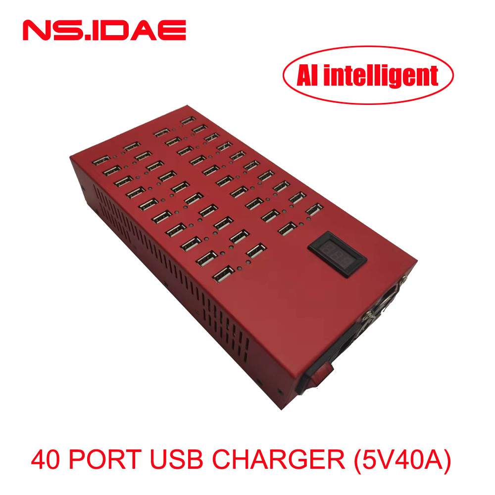 40 Port Red 300W schnelles Ladegerät