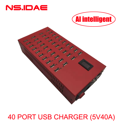40 porta Red 300W Fast Charger