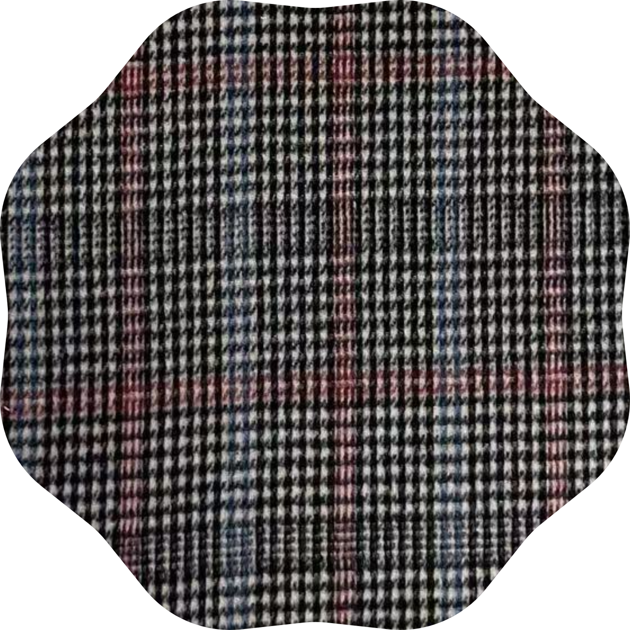 Woven wool plaid fabric