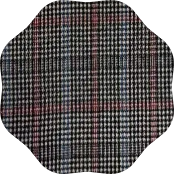 Woven wool plaid fabric