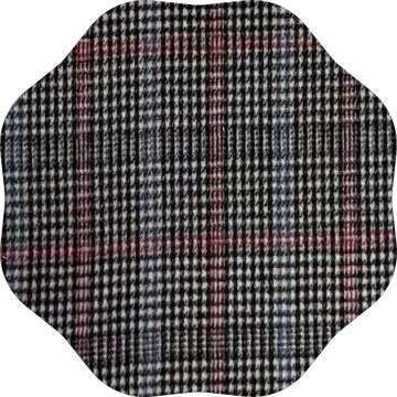 Woven wool plaid fabric