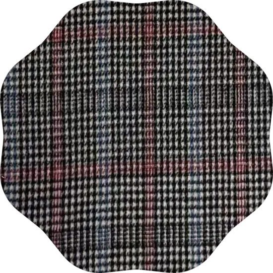 Woven wool plaid fabric