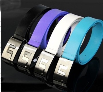 Purple Golf Leather Belt Unisex/ Blue Belt