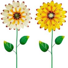 Metal Flower Garden Stakes Decor