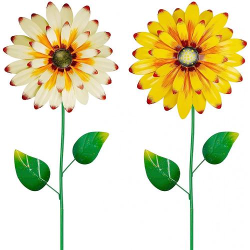 Metal Flower Garden Stakes Decor