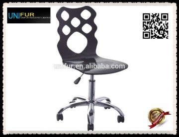 Gas lift acrylic office chair transparent with wheels