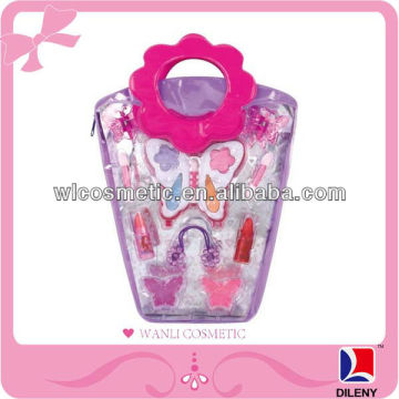 hand box of kids plastic toy makeup set