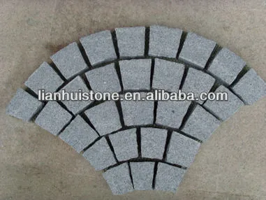 flamed Mesh backed G603 granite paving stone