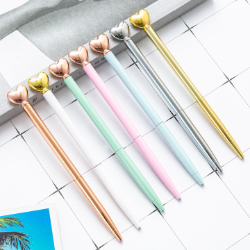 Customizable Multi-Color Logo Heart Ballpoint Pen for Promotional Gifts