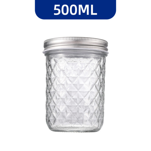 Jarra de armazenamento de vidro transparente com selo apertado - ideal para uso da cozinha