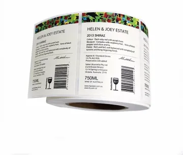 Custom Printed Self Adhesive Wine Bottle Label