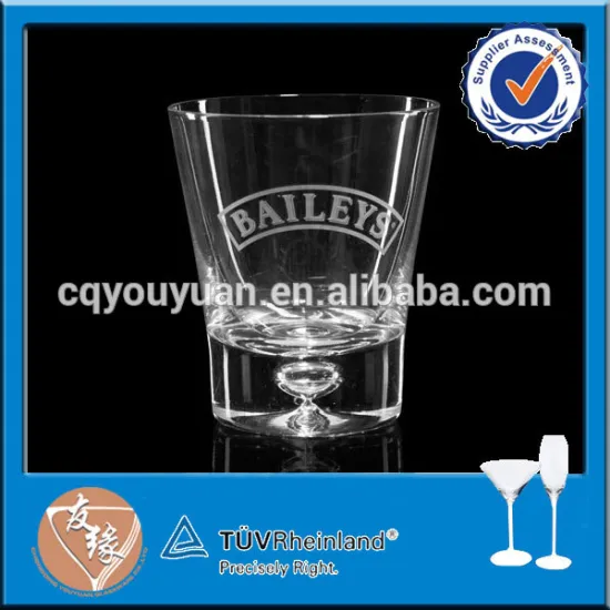 8oz bubble bottom glass for bar and party